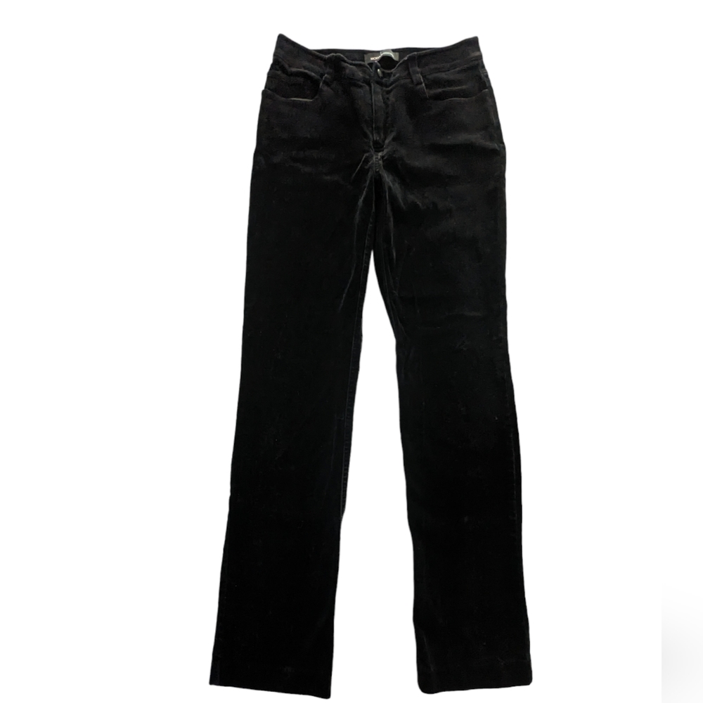 Moda International Black velvet pants 4